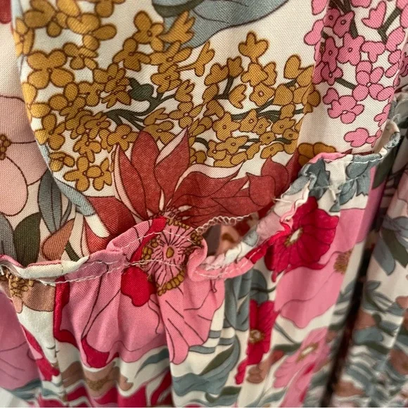 JODIFL Pink and Brown Floral Maxi Dress - Picture 3 of 9